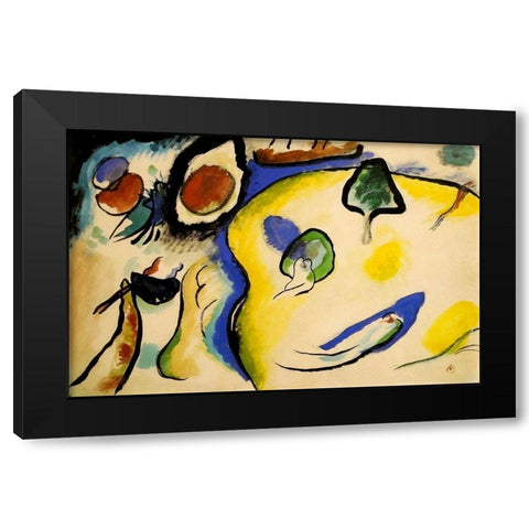 Improvisation no.25 1912 Black Modern Wood Framed Art Print with Double Matting by Kandinsky, Wassily