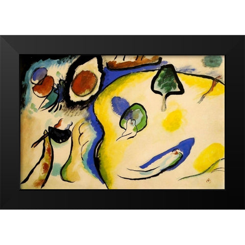 Improvisation no.25 1912 Black Modern Wood Framed Art Print by Kandinsky, Wassily