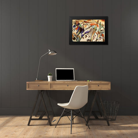 Improvisation no.28a 1911-12 Black Modern Wood Framed Art Print by Kandinsky, Wassily