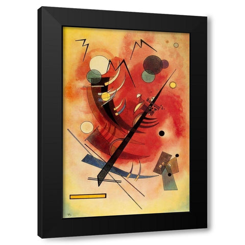 Inner Simmering 1925 Black Modern Wood Framed Art Print with Double Matting by Kandinsky, Wassily