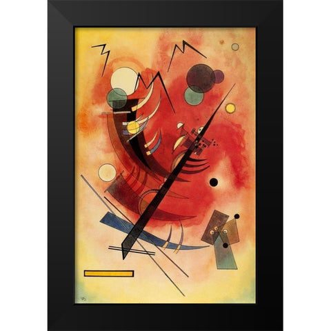 Inner Simmering 1925 Black Modern Wood Framed Art Print by Kandinsky, Wassily