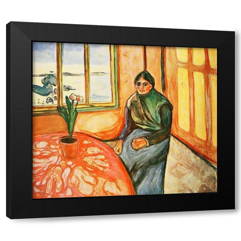 Melancholy 1899 Black Modern Wood Framed Art Print with Double Matting by Kandinsky, Wassily