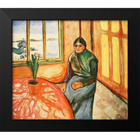 Melancholy 1899 Black Modern Wood Framed Art Print by Kandinsky, Wassily