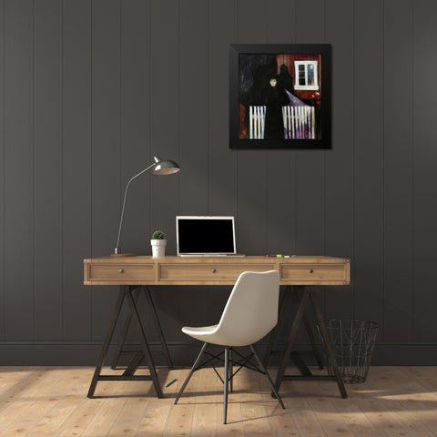 Moonlight 1893 Black Modern Wood Framed Art Print by Kandinsky, Wassily