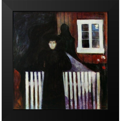 Moonlight 1893 Black Modern Wood Framed Art Print by Kandinsky, Wassily