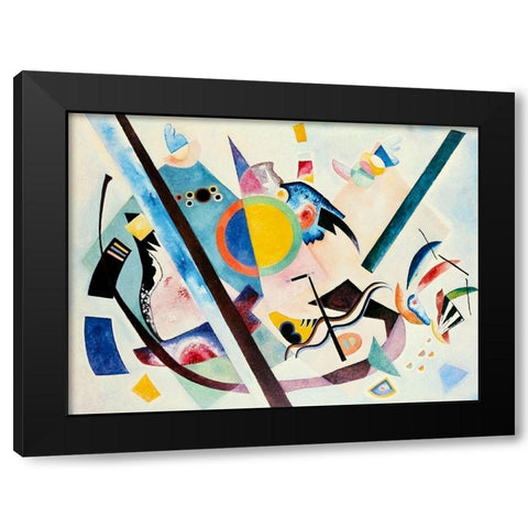 Multi-coloured Circle 1921 Black Modern Wood Framed Art Print with Double Matting by Kandinsky, Wassily