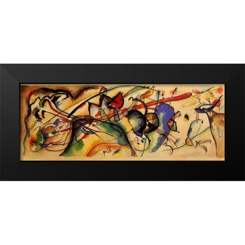 Picture with white border 1913 Black Modern Wood Framed Art Print by Kandinsky, Wassily
