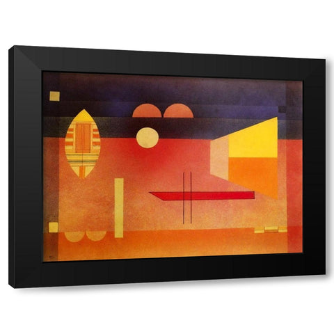 Quiet Assertion 1929 Black Modern Wood Framed Art Print with Double Matting by Kandinsky, Wassily