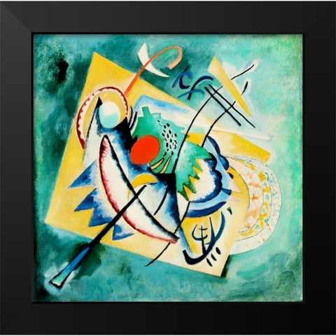 Red Oval 1920 Black Modern Wood Framed Art Print by Kandinsky, Wassily