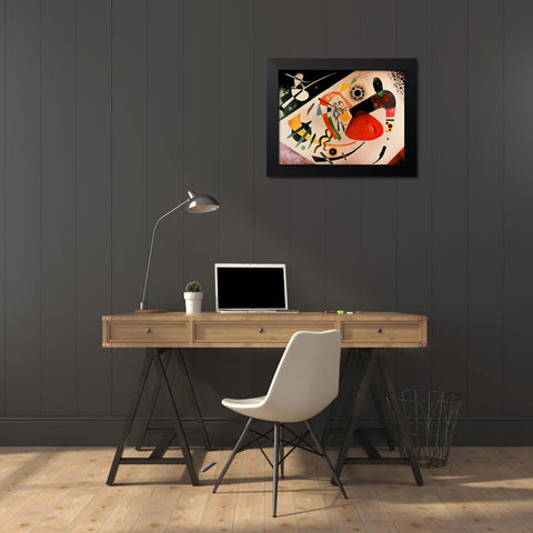 Red Spot II 1921 Black Modern Wood Framed Art Print by Kandinsky, Wassily