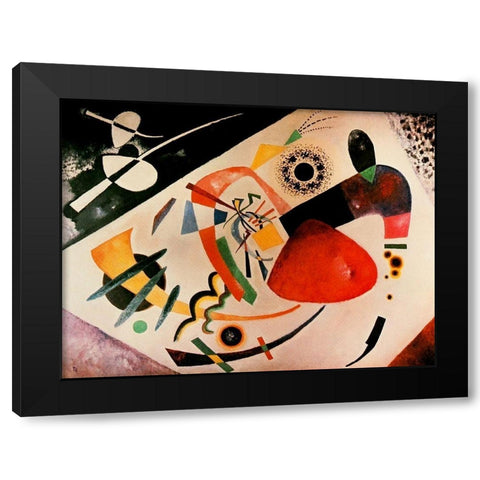 Red Spot II 1921 Black Modern Wood Framed Art Print with Double Matting by Kandinsky, Wassily