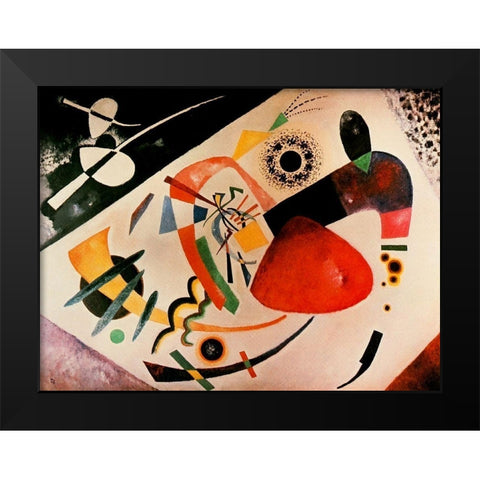 Red Spot II 1921 Black Modern Wood Framed Art Print by Kandinsky, Wassily