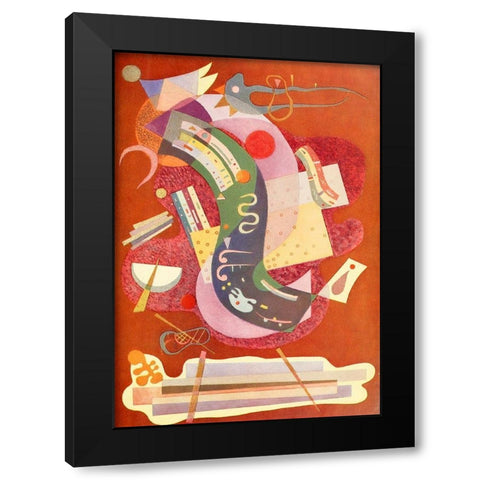Rigid and Bent Black Modern Wood Framed Art Print with Double Matting by Kandinsky, Wassily