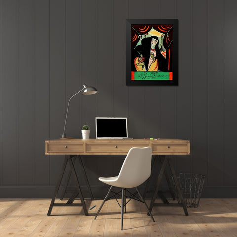 Sancta Francisca 1911 Black Modern Wood Framed Art Print by Kandinsky, Wassily