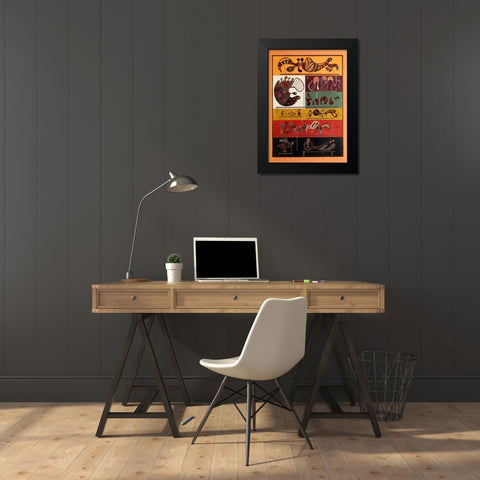 Seven 1943 Black Modern Wood Framed Art Print by Kandinsky, Wassily