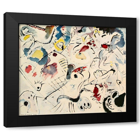 Sketch 160a 1912 Black Modern Wood Framed Art Print with Double Matting by Kandinsky, Wassily