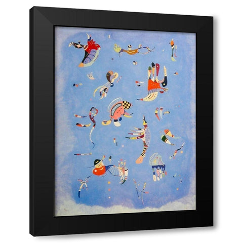 Sky Blue 1940 Black Modern Wood Framed Art Print with Double Matting by Kandinsky, Wassily