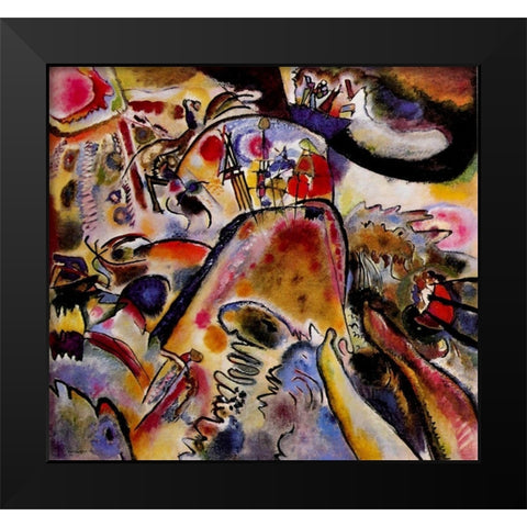 Small Pleasures 1913 Black Modern Wood Framed Art Print by Kandinsky, Wassily
