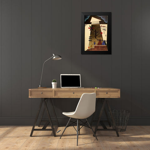 Stables 1925 Black Modern Wood Framed Art Print by Kandinsky, Wassily