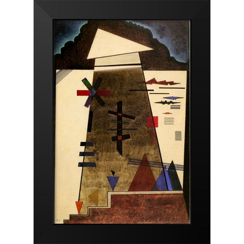 Stables 1925 Black Modern Wood Framed Art Print by Kandinsky, Wassily