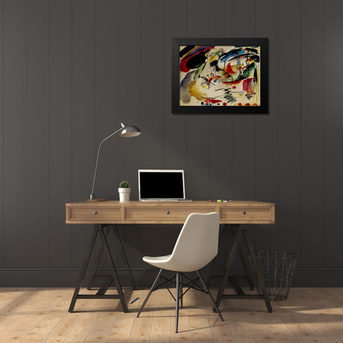 Study for Improvisation 33 1913 Black Modern Wood Framed Art Print by Kandinsky, Wassily