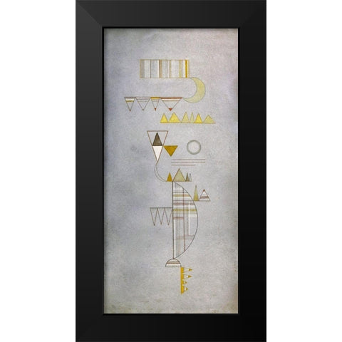 Sweetish 1932 Black Modern Wood Framed Art Print by Kandinsky, Wassily