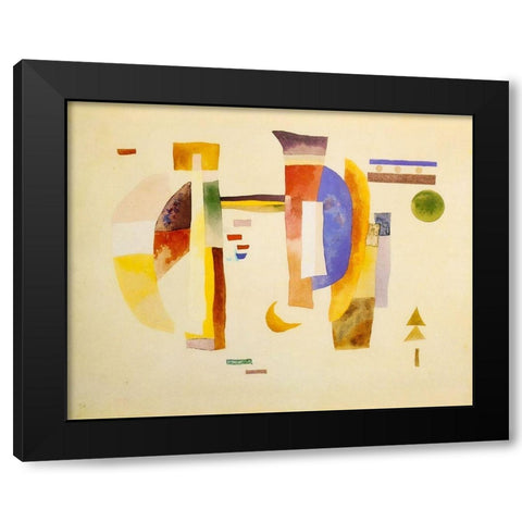 The Bridge 1932 Black Modern Wood Framed Art Print with Double Matting by Kandinsky, Wassily