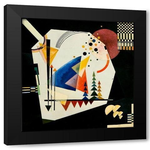 Three Sounds 1926 Black Modern Wood Framed Art Print with Double Matting by Kandinsky, Wassily