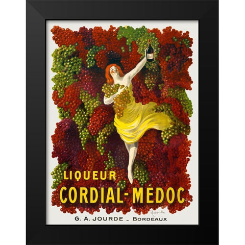 Liquer Cordial-Medoc Black Modern Wood Framed Art Print by Cappiello, Leonetto