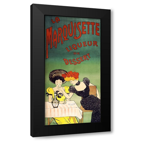 The marquisette dessert liqueur Black Modern Wood Framed Art Print by Cappiello, Leonetto