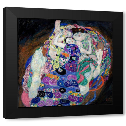The Virgin Black Modern Wood Framed Art Print with Double Matting by Klimt, Gustav