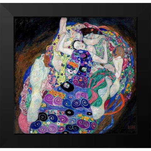 The Virgin Black Modern Wood Framed Art Print by Klimt, Gustav