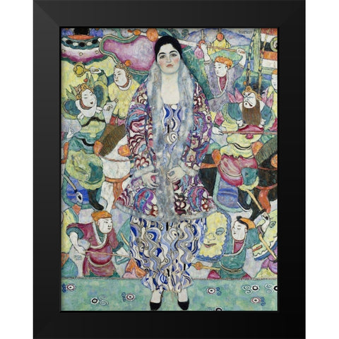 Portrait of Friederike Maria Beer Black Modern Wood Framed Art Print by Klimt, Gustav