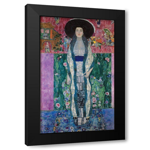 Portrait of Adele Bloch-Bauer Black Modern Wood Framed Art Print with Double Matting by Klimt, Gustav