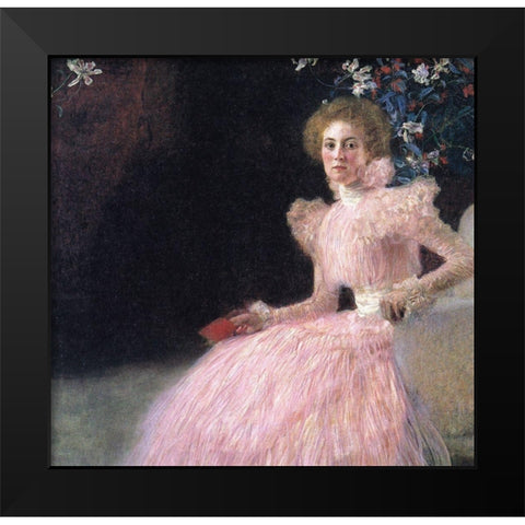 Bildnis Sonja Knips Black Modern Wood Framed Art Print by Klimt, Gustav