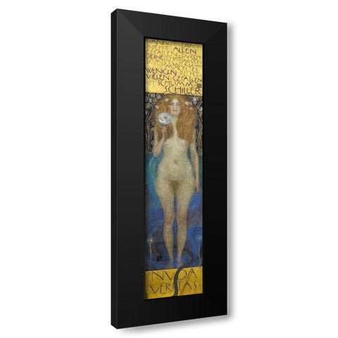 Nuda Veritas Black Modern Wood Framed Art Print with Double Matting by Klimt, Gustav
