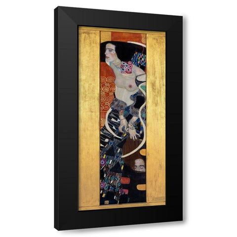 Judith II Black Modern Wood Framed Art Print with Double Matting by Klimt, Gustav