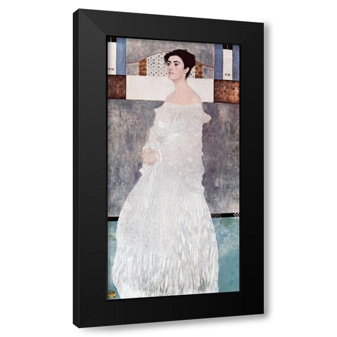 Portrait of Margaret Stonborough-Wittgenstein Black Modern Wood Framed Art Print with Double Matting by Klimt, Gustav