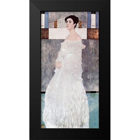 Portrait of Margaret Stonborough-Wittgenstein Black Modern Wood Framed Art Print by Klimt, Gustav