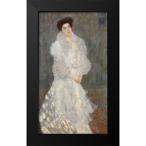 Portrait of Hermine Gallia Black Modern Wood Framed Art Print by Klimt, Gustav