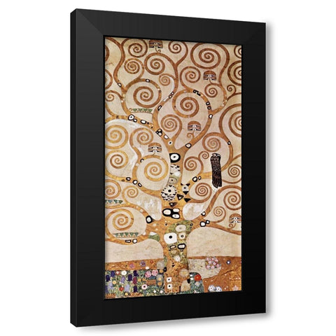 The Tree of Life Black Modern Wood Framed Art Print with Double Matting by Klimt, Gustav