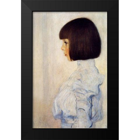 Portrait of Helene Klimt Black Modern Wood Framed Art Print by Klimt, Gustav