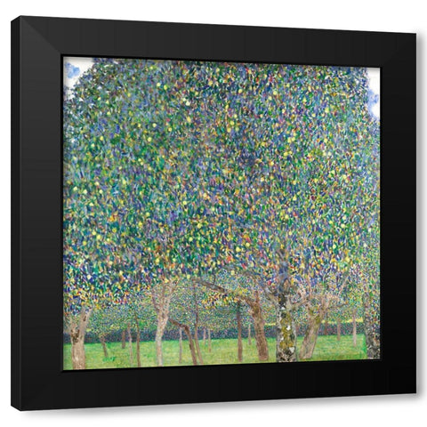 Pear Tree Black Modern Wood Framed Art Print by Klimt, Gustav