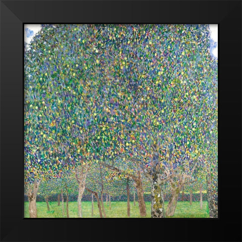 Pear Tree Black Modern Wood Framed Art Print by Klimt, Gustav