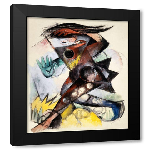 Caliban-figurine for The Tempest by William Shakespeare Black Modern Wood Framed Art Print by Marc, Franz