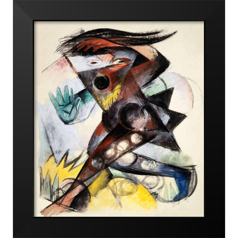 Caliban-figurine for The Tempest by William Shakespeare Black Modern Wood Framed Art Print by Marc, Franz