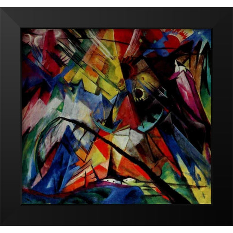 Tyrol Black Modern Wood Framed Art Print by Marc, Franz