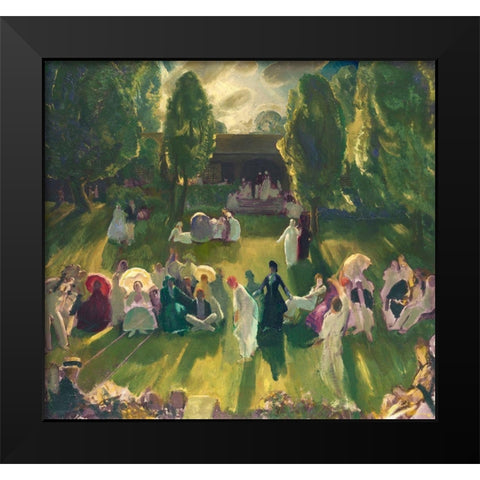 Tennis at Newport Black Modern Wood Framed Art Print by Bellows, George