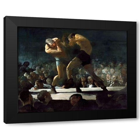 Club Night Black Modern Wood Framed Art Print by Bellows, George