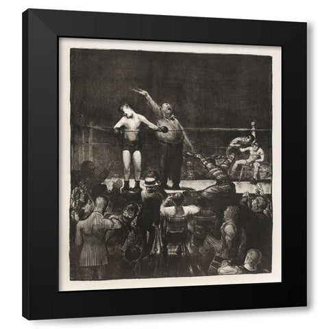 Introducing the champion Black Modern Wood Framed Art Print with Double Matting by Bellows, George
